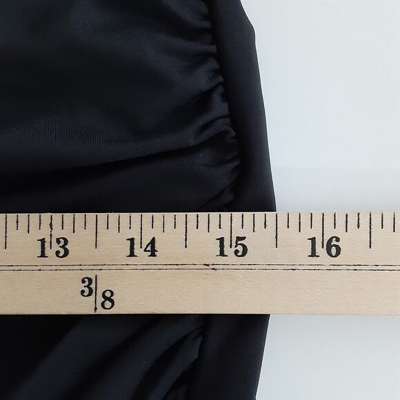 Lands End One Piece Swimsuit Black V Neck Tummy Control Bathing Suit Womens 16 - Picture 11 of 12